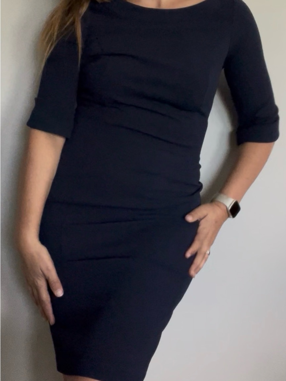 Calvin Klein Navy Midi Sheath Dress